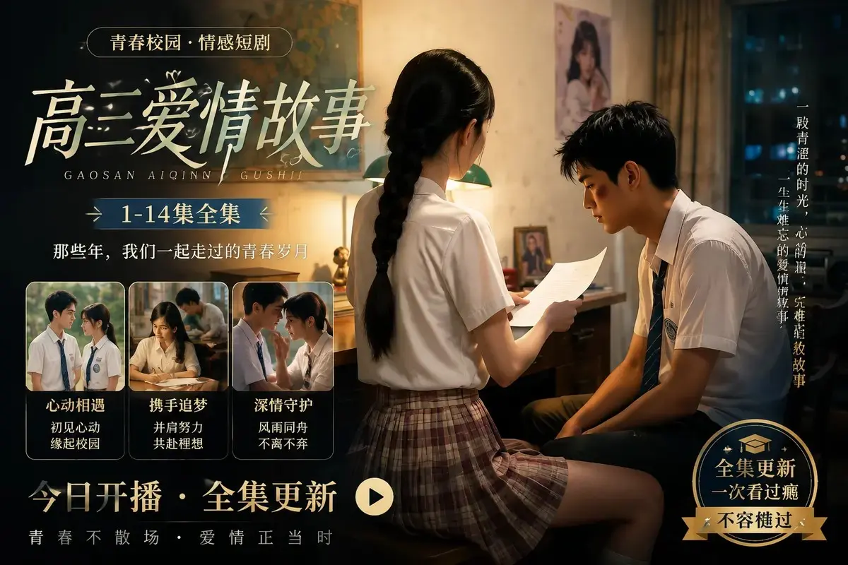 黄果魔改AI短剧《b中高三爱情故事》高清未删减全集在线观看 蓝光修复中字版 《高三爱情故事 if篇》百度网盘资源直链 零卡顿全程高能